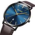 5869  OLEVS Brand New Business Fashion Sports Style Genuine Leather Watch Mens Leather Wrist Watch Custom Logo Quartz Watch